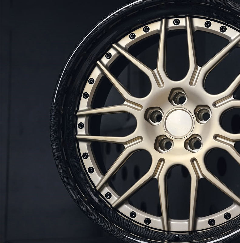 Bronze carbon barrel forged alloy wheel 