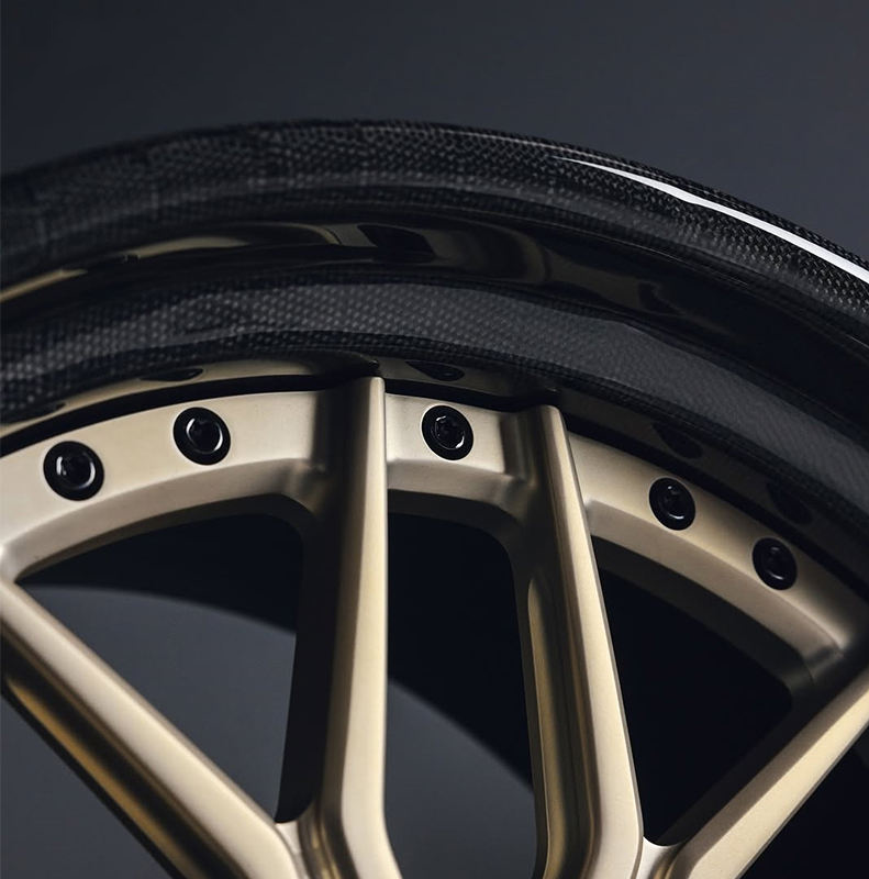 Bronze carbon barrel forged alloy wheel 