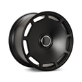Black forged alloy wheel on white background