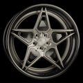 Carbon barrel forged alloy wheel on black background